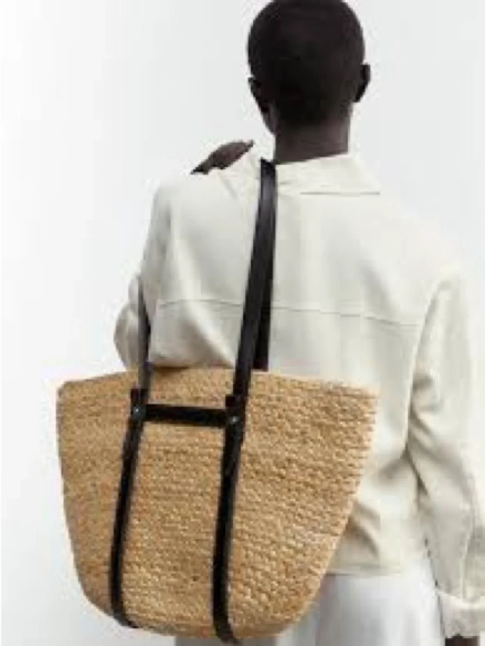 Zara Jute Tote Bag - Picture 7 of 7